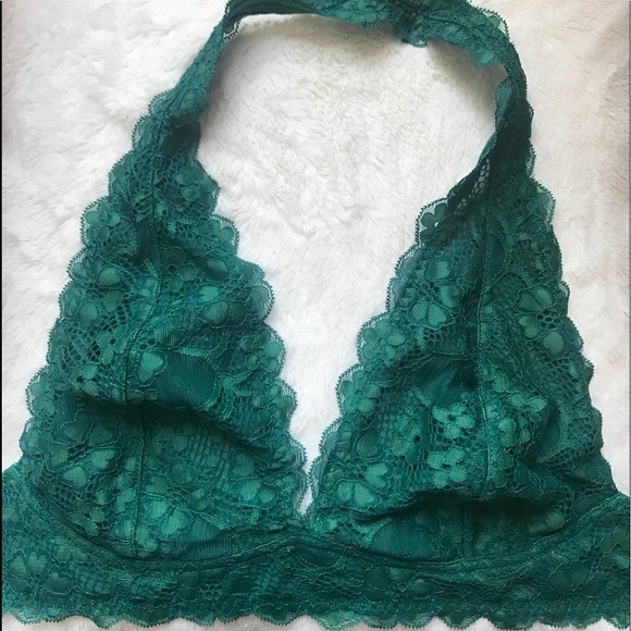 Free People Other - NWOT emerald green FREE PEOPLE halter bralette